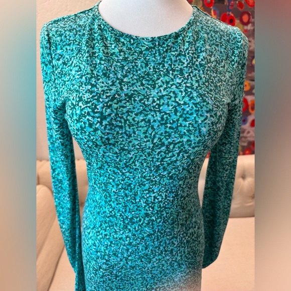 MICHAEL Michael Kors Multi Color Printed Flounce-Hem Dress XS - Picture 7 of 12